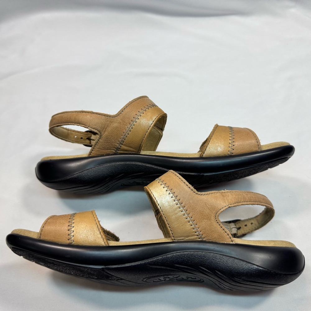 SAS Nudu Dawn Heel Strap Sandals Woman’s 8M Metallic Blush Pink Two-Tone Leather - Picture 8 of 16